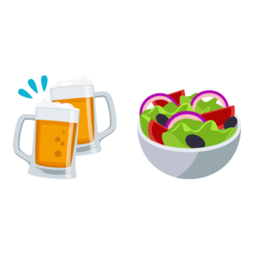 🍻🥗 Emoji Domain EmojiOne rendering